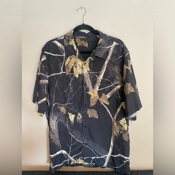 Alexander Wang Winter Camo Printed Silk Hawaiian Shirt - Picture 5 of 12